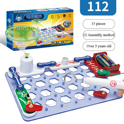 Educational Electronic Building Blocks for Kids - New Circuit Scientific Experiment Assembled Toys for Children's Exploration 8+