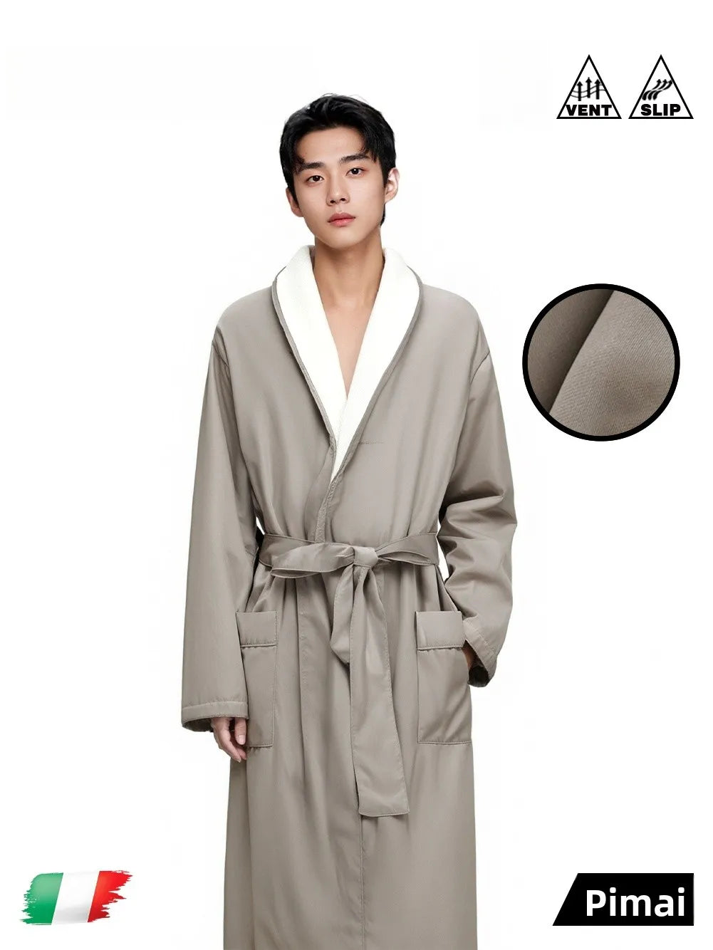 PinkBread Coral Fleece Thickened Warm Hooded Couples Sleep Robe Men's Bathrobe Luxury Home Clothes Winter Season Polyester Fiber