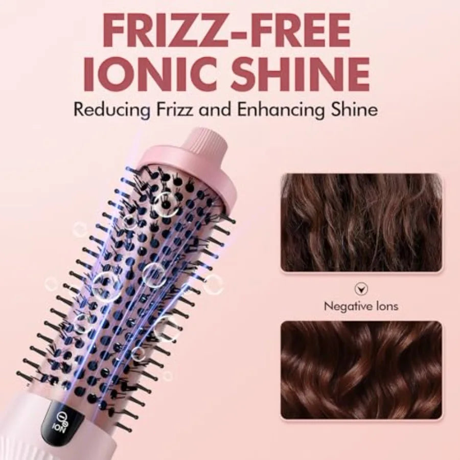 Dovza Blowout Boost Thermal Brush - 1.5 Inch Thermal Brush and Curling Iron for Voluminous Blowout, Dual Voltage, Ceramic Tourm
