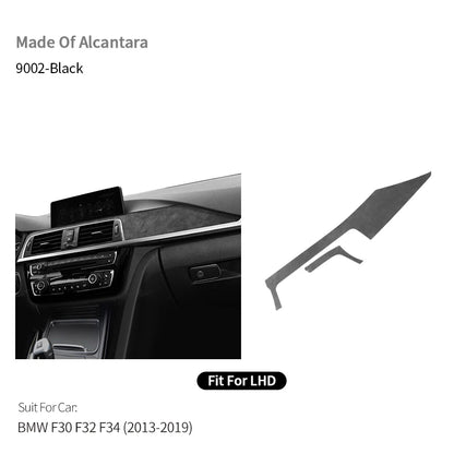 For BMW F30 F32 F34 Center Console Dashboard and Instrument Panel Trim Sticker Car Interior Tuning Accessorie Made of Alcantara