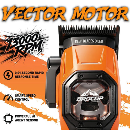 BRDCLIP Professional Hair Clippers Rechargeable Hair Trimmer Vector Motor Haircut DLC Blade Clippers For Man BRD-106 BRD-2601