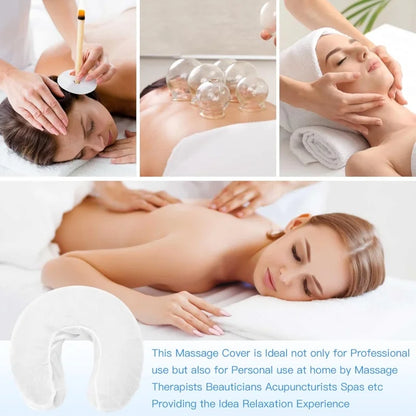 100/10pcs Non-Woven U-Shaped Headrest Pillowcase  Disposable Massage Face Rest Cradle Cover Fitted Headrest Beauty Salon Tools