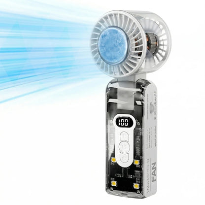 Handheld mini fan, cold air powerful wind speed, convenient USB charging, suitable for travel, outdoor activities, and summer