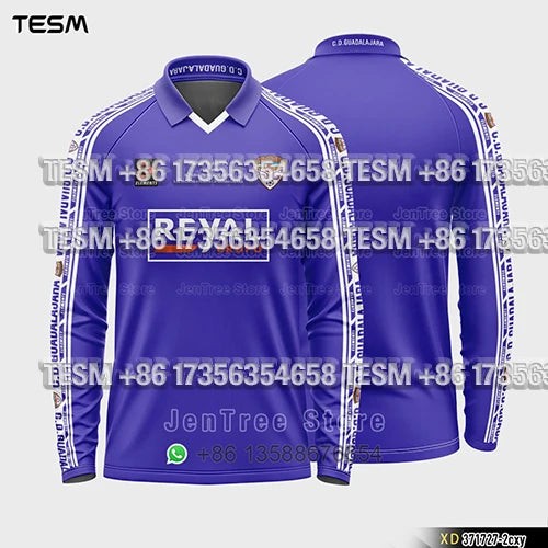 TESM Summer Men Long Sleeve 3D Printed Polo Shirt V-Neck Sports T-Shirt  Team Sports Training Shirts