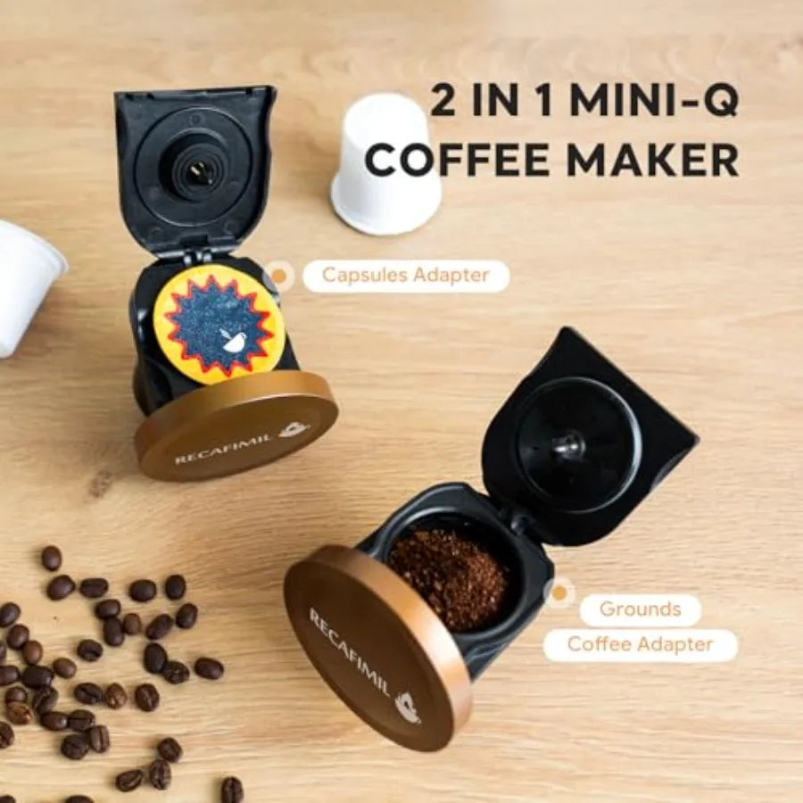 Single Serve Coffee Maker for K-Cup Pods and Grounds/Tea, Fast 2-Min Brew, 2-in-1 One-Button Machine, 48 oz Sizes, Stylish Comp