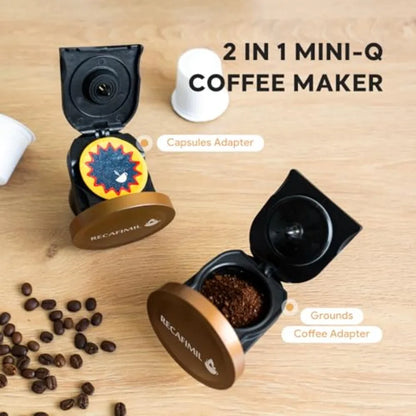 Single Serve Coffee Maker for K-Cup Pods and Grounds/Tea, Fast 2-Min Brew, 2-in-1 One-Button Machine, 48 oz Sizes, Stylish Comp