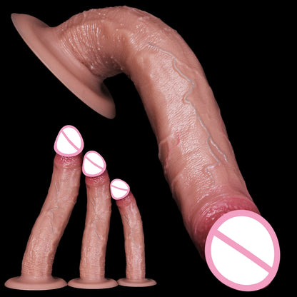 Realistic Long Soft Butt Plug Dildo 3 Sizes Fake Penis Skin Feel Silicone Cock Woman Man Masturbation Suction Cup Anal Sex Toys