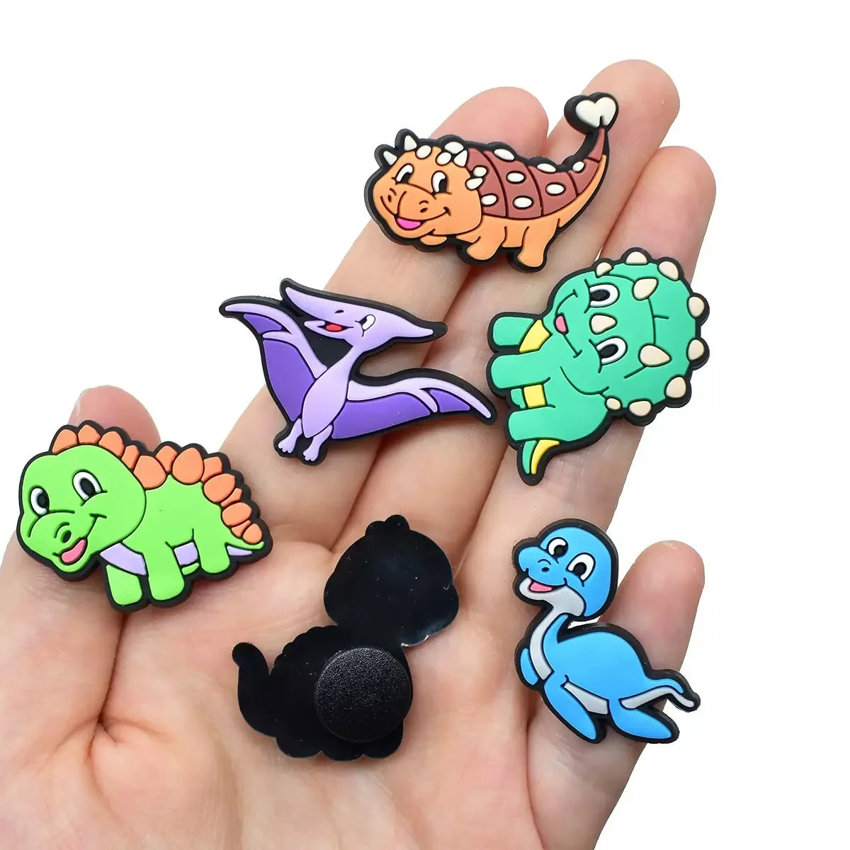 10-100pcs Cartoon Animal Dinosaur Shoe Charms PVC Accessories DIY Sandals Shoes Buckle Decorations fit Wristband Kids Man Gift