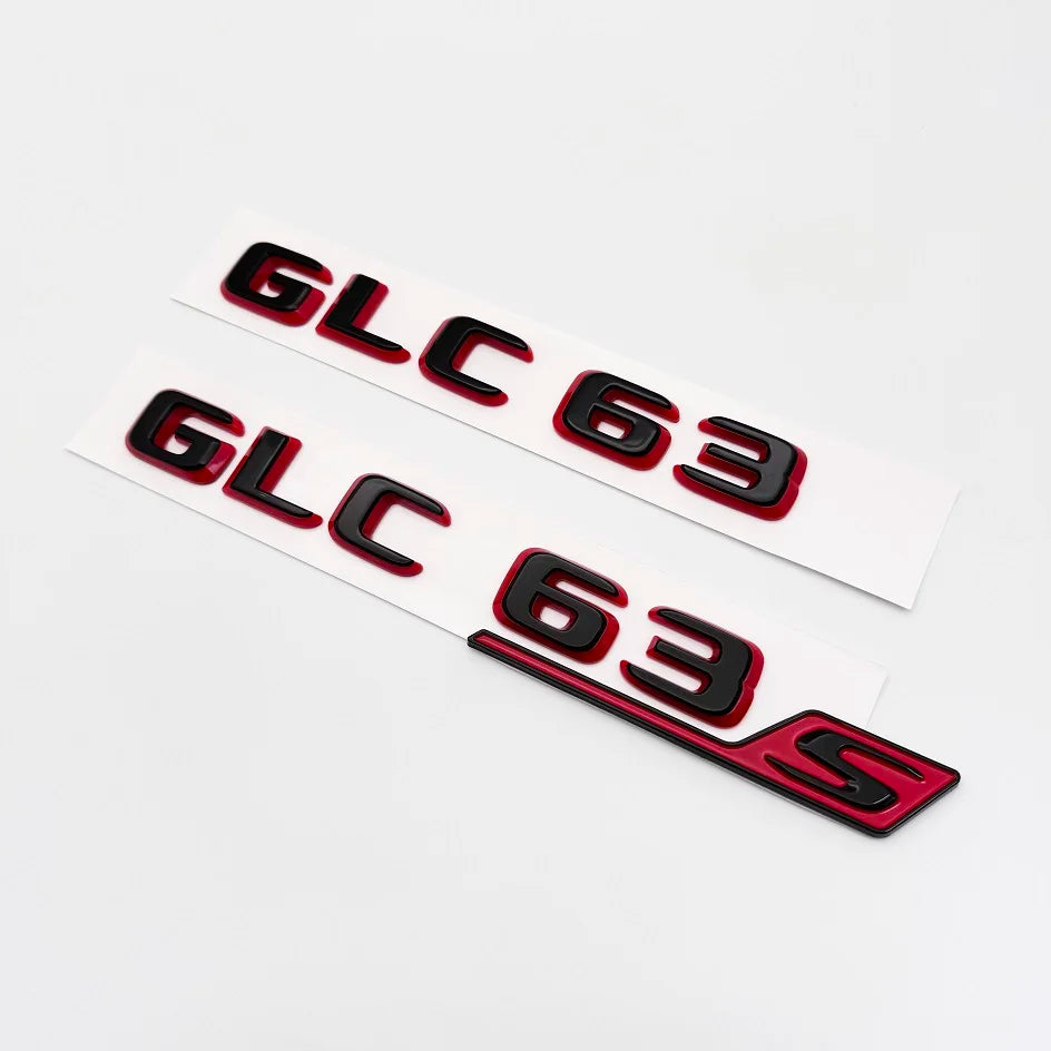 2024 New style Two tone Letters Numbers GLC43 GLC63 GLS63s Emblem for  X253 Car Trunk Nameplate Logo Sticker