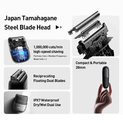 Panasonic Portable Shaver CM20 Wet and Dry Sliding Unlock USB Charging Portable Shaver