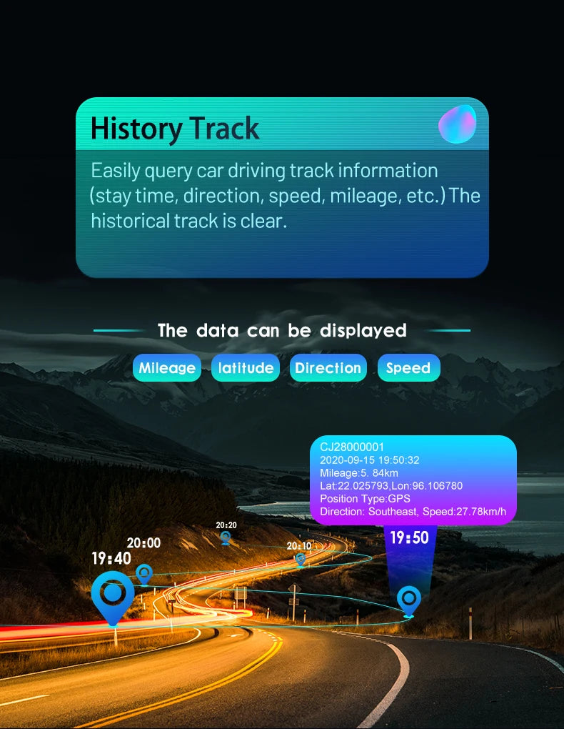 24000ma 4G Car Magnet GPS Tracker  Historical Trajectory Tracking Start Stop Location Shock SMS Call Alarm Locator Free Web APP