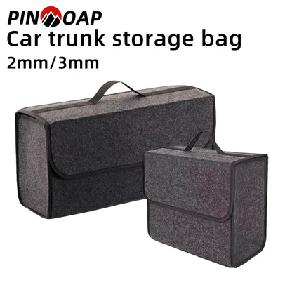 PINMOAP Car Trunk Storage Bag Foldable And Thickened Felt Box Car Storage Box Universal High-Quality And Durable Felt Fabric