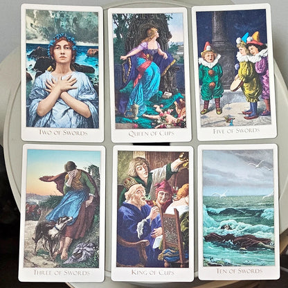 The Victorian Romantic Tarot Deck - 78 Pcs Elegant 19th Century Art Tarot Cards in Rigid Box, Double-embossed Cardstock