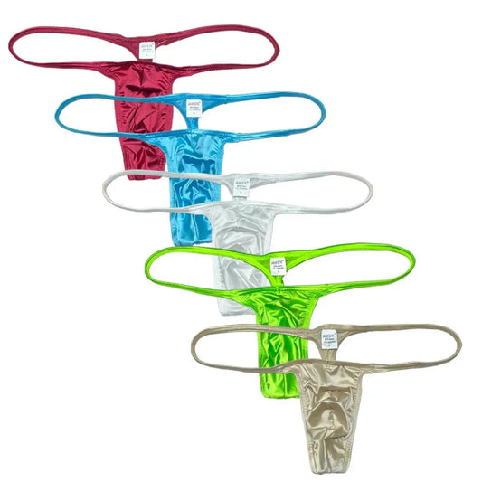 Men's Underwear Thong Slip Sexy Contour Pouch Tangas Male G-String Bikini Briefs Comfy Elastic Ultrathin Sissy Panties Silky