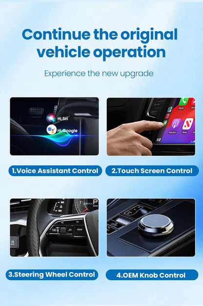 CarRocket Wireless CarPlay AI Box Plug And Play Android 15 Netflix YouTube Car Multimedia Video Box for Cars with Wired CarPlay