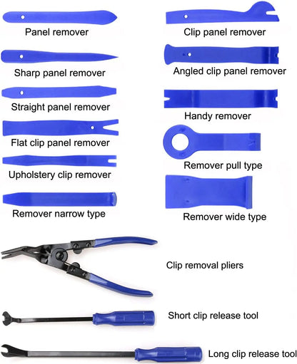 Hand-held Disassembly Tools Car Trim Removal Tool Panel Door Audio Trim Removal Kit Auto Clip Pliers Fastener Remover Set
