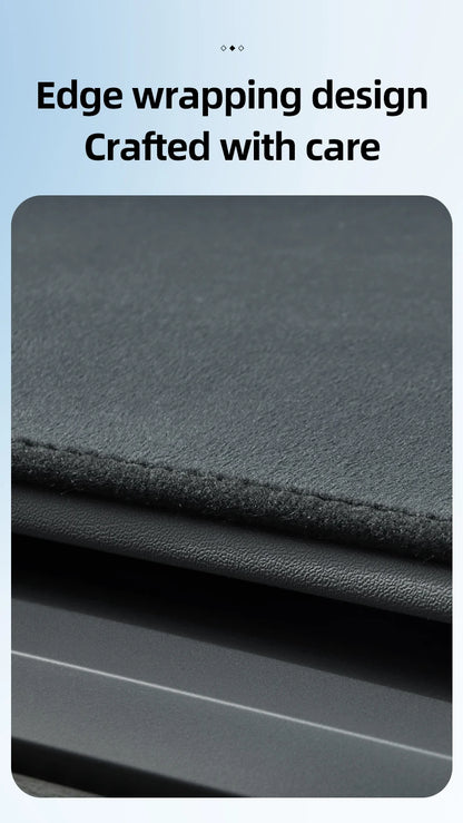For Tesla Model Y Juniper Suede Leather Dashmat Model 3 Highland Car Dashboard Cover Pad Dash Mat SunShade Carpet Accessories