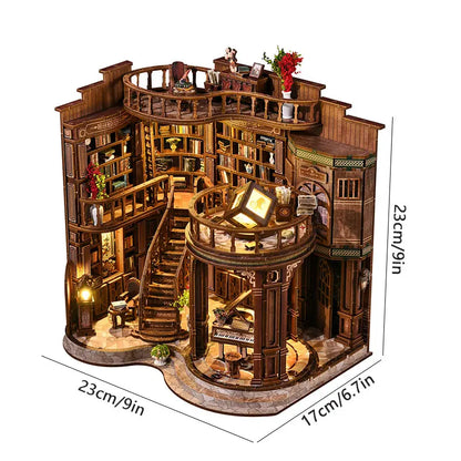 Book house assembly, architecture, book models, ornaments, miniature kits, DIY handmade toy sets, bedroom and room decorations