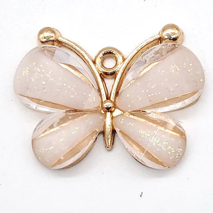 Metal Rhinestone Pearl Chain Butterfuly Crown Shoe Charms for Clogs Sandals Decoration Shoe Buckle for Girls Gift