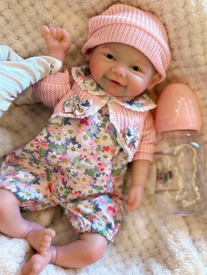 13 Inch Handmade bebe reborn de silicona Vivienne Silicone Bebe Newborn Girl Doll Ideal for Children's Birthday Gifts