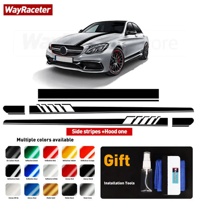 Edition 1 Stripe Sticker Door Side Hood Bonnet Roof Tail Vinyl Decal For Mercedes Benz W205 C63 AMG C Class C205 Coupe A205 S205