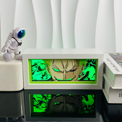 Anime Paper Carved Lamp Cute Figure 3D Paper Led Color Light Box Room Decoration Collect Night Light Gifts