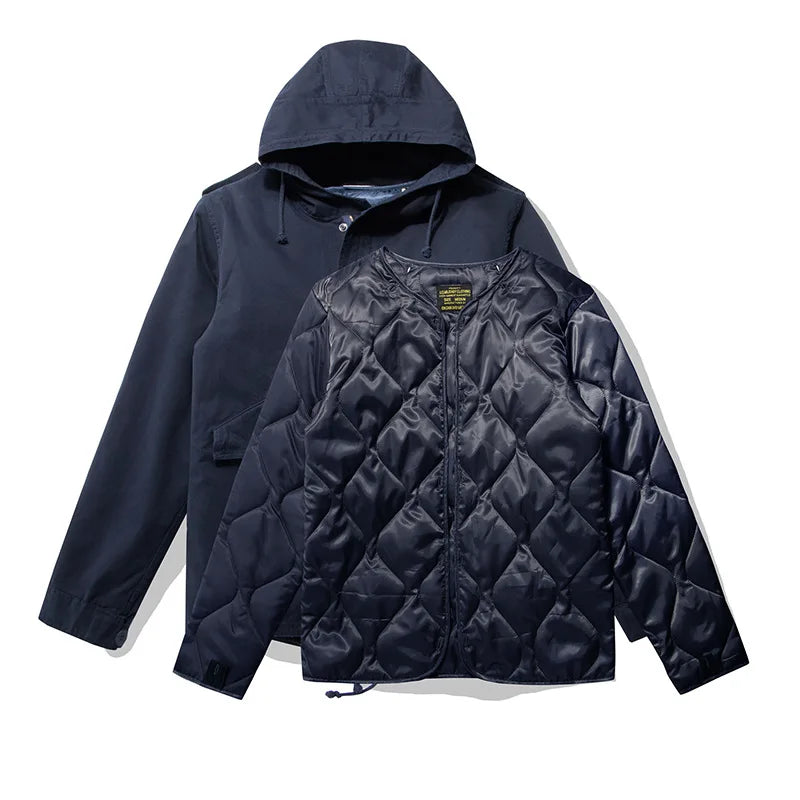 M51 medium and long coat, fishtail trench coat plus liner M-51 jacket cotton clothes, the liner can be removed.