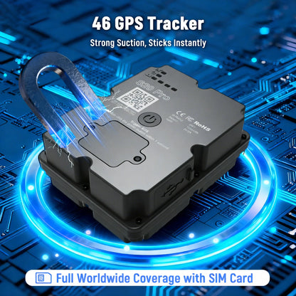Wanway 4G LTE Magnetic GPS Tracker | 7500mAh Long Standby | Google Maps Traffic Display | Car Asset Locator