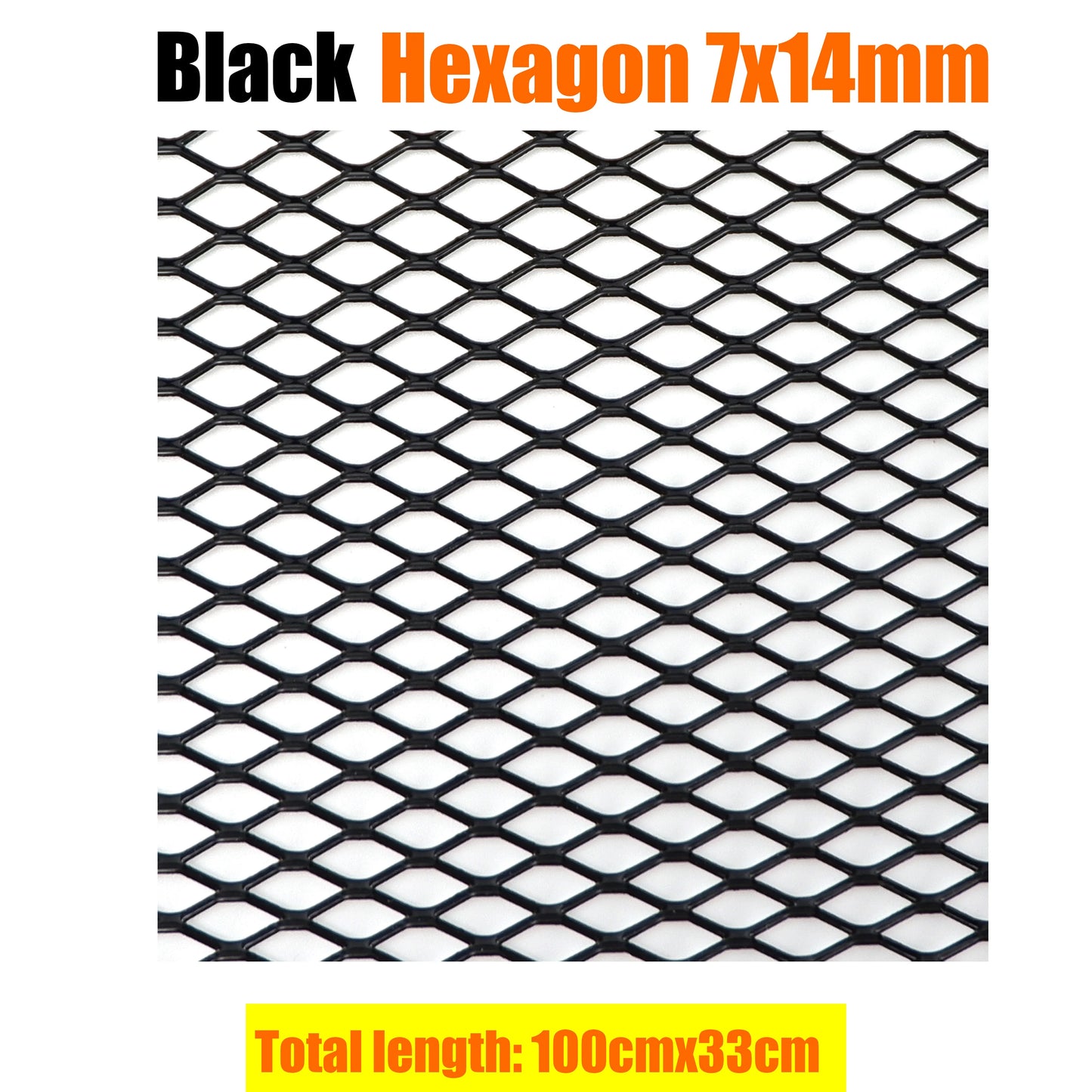 100x33cm Aluminium Racing Car Bumper Grille Grill Mesh Net Vent BlackTuning Universal Protector Caravan Camper Home Garden