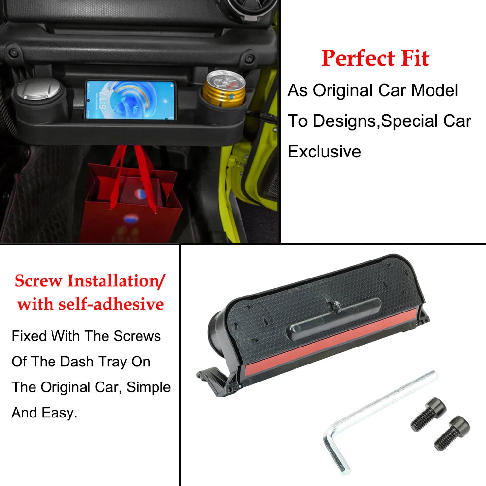 Car Co-pilot Handle Storage Box Center Console Dashboard Organizer Tray for Suzuki Jimny JB64 JB74 2019 Up Interior Accessories