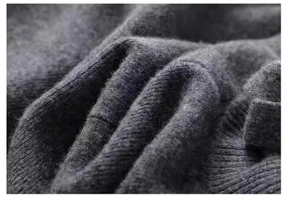 High Waist Wool Knitted Wide Leg Pants Women's Outerwear Autumn Winter Thickened Floor-Length Straight Cut Casual Trousers