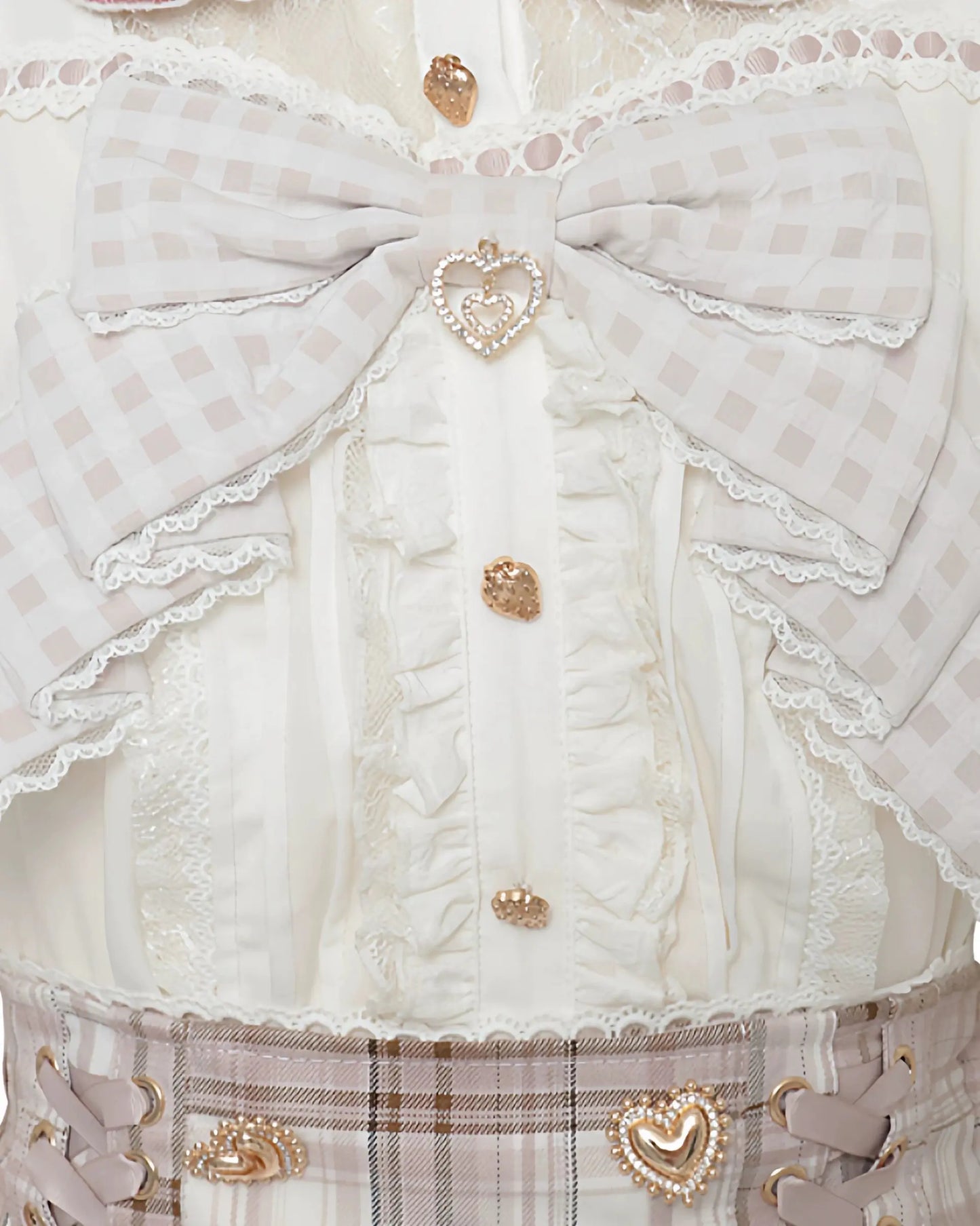 Japanese Mass Produced New Sweet Doll Collar Lolita Strawberry White Shirt Female 2026 Spring Pleated Lace Bow Blouses Top Women
