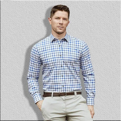 Men's long sleeve shirt pure cotton breathable comfortable business casual slim top shirt trend spring and summer formal wear