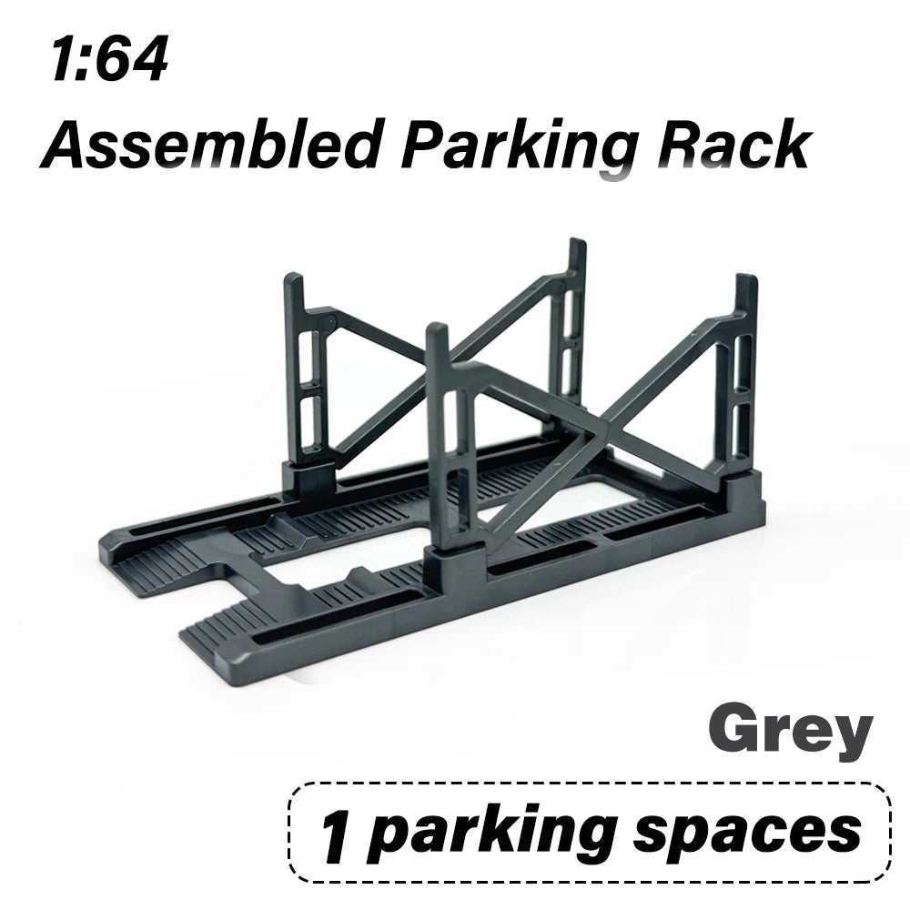 KicarMod 1/64 Diecast Model Car Manual Assembly of 3D Parking Building Multi-Layer Structure with Free Combination Display Car