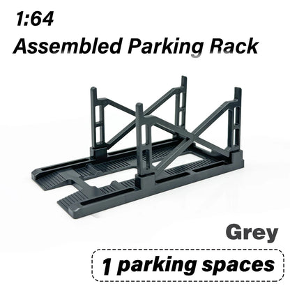 KicarMod 1/64 Diecast Model Car Manual Assembly of 3D Parking Building Multi-Layer Structure with Free Combination Display Car