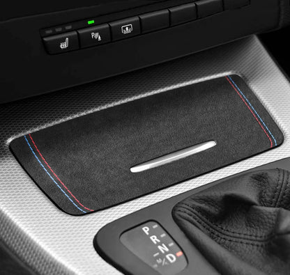 For BMW E90 E92 E93 Made of Alcantara/Carbon Fiber Leather Center Console Storage Box Cover Trim Sticker Car Interior Accessory