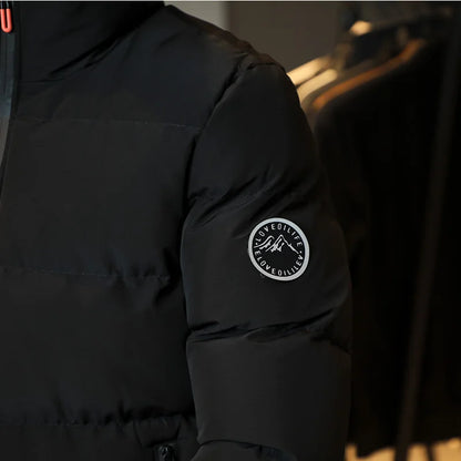 Winter Casual Jacket Men Stand Collar Warm Down Jacket Men Winter Thickened Collar Warmth Jacket Men Street Fashion Casual Coats
