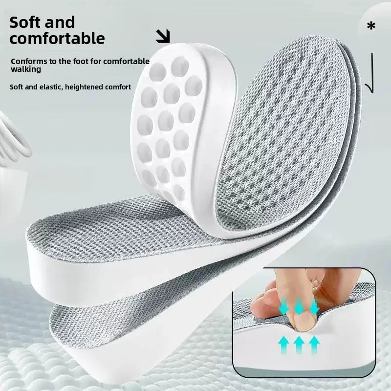 Elevated Insole Shoe Insert Hard Bottom Unisex Invisible 2cm Heightening Pad Comfortable All-Season Footwear Accessory