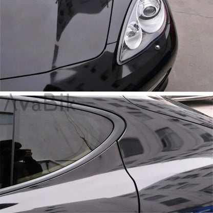 50cm x 1/2/3m Retail Gloss Black Vinyl Car Wrap Film PET Car Body Color Change Stickers DIY Styling Decal With Air Release