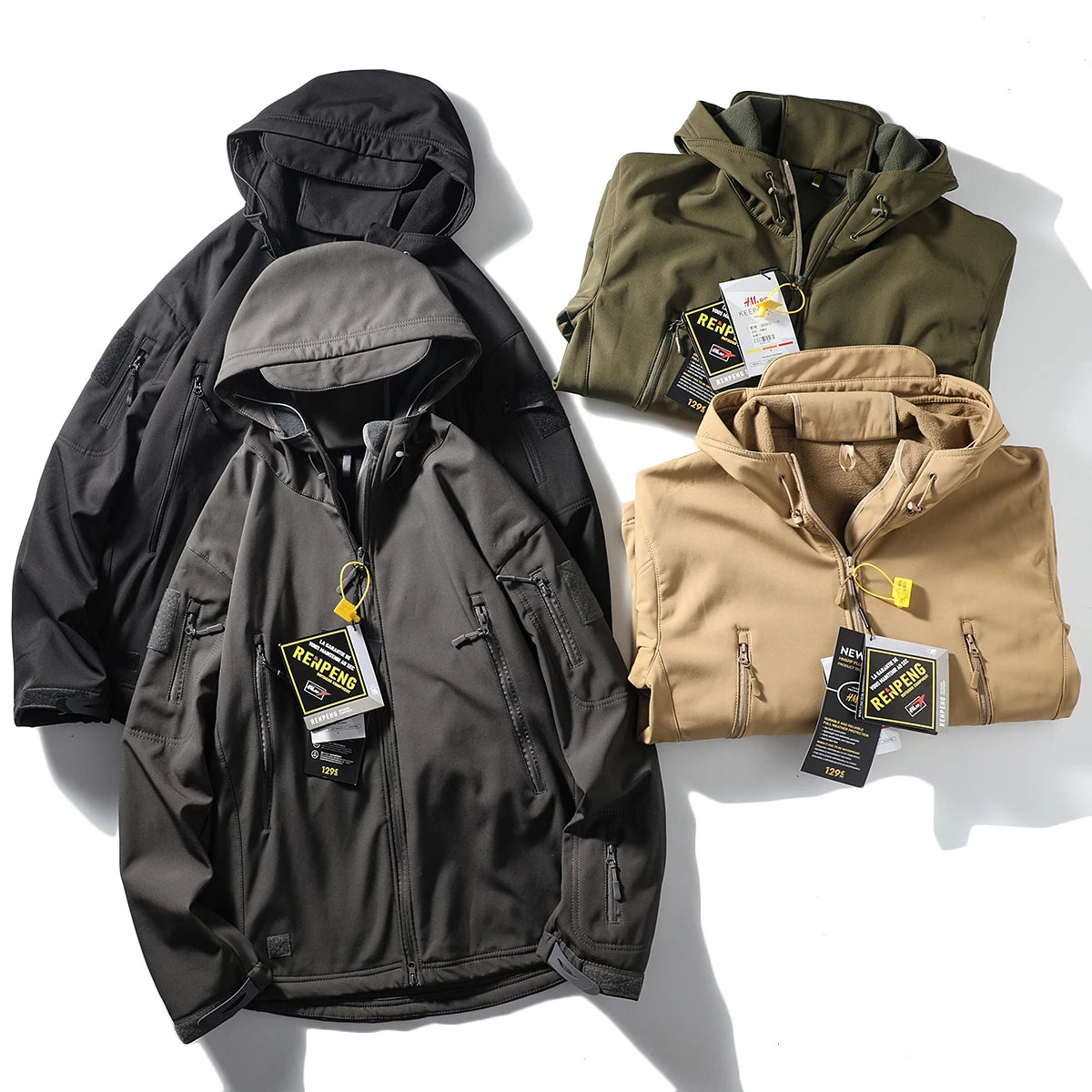 ARC New Storm Jacket Outdoor Sports Camping Mountaineering Fashion Men Plus Cashmere Windproof Waterproof Function Storm Jacket
