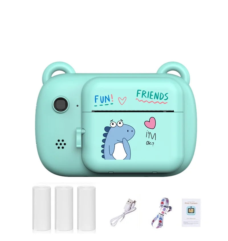 Kids Digital Camera Dual Instant Printing Wireless Inkless Photo Camera for Children
