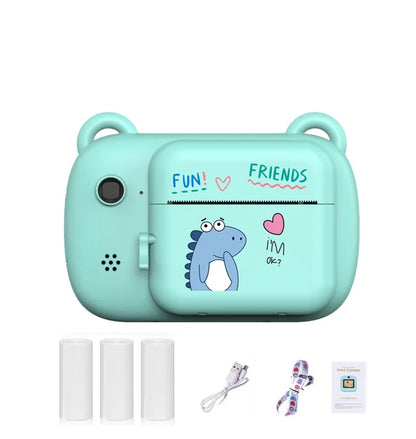 Kids Digital Camera Dual Instant Printing Wireless Inkless Photo Camera for Children