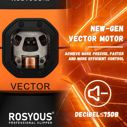 ROSYOUS RS-999 Man Electric Shaver 13000RPM Magnetic Vector Motor Full Metal with Dock 2000mAh Barbershop Beard Trimmer Machine