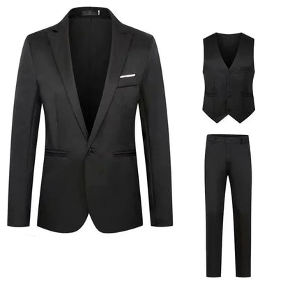 Men Suits Wedding 3 Pieces Elegant 2 Outfit Set Blazers Fashion  Business Classic Jackets Vest Pants 2024 Formal Clothing