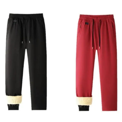 Heated Graphene Fleece Lined Thick Women's Cotton Pants  Thermal Leggings Knee And Ankle Warmers Long Trousers