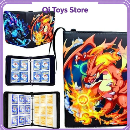 Pu Zipper Photo Album File Card Bag 400pcs & 900pcs Binder Pokemon Card Album Collection Book Anime Figure Album Birthday Gift