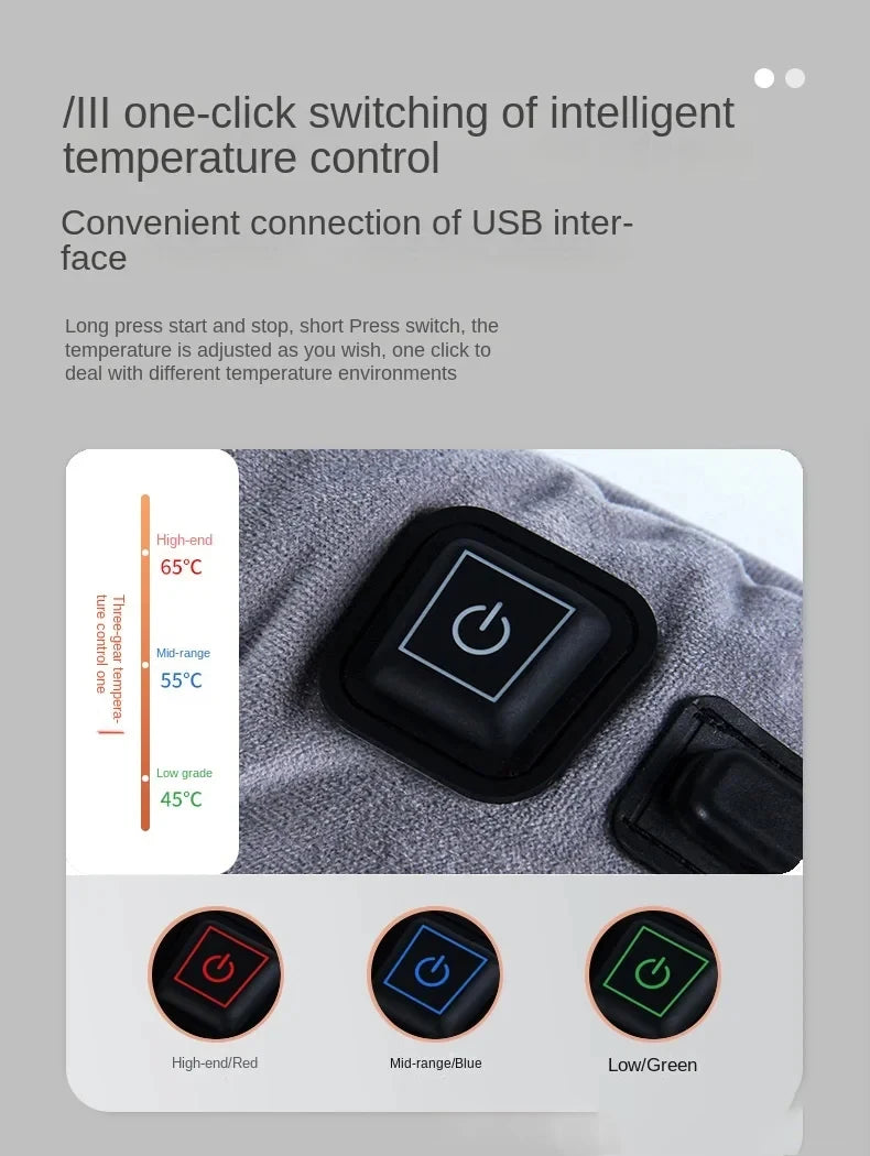 Adjustable Temperature Graphene Seat Cushion Car Winter Plush Seat Cushion 12V Universal Warm USB Electric Heating Seat Cushion
