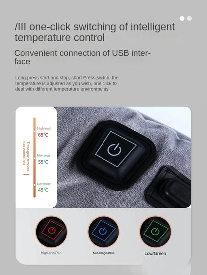 Adjustable Temperature Graphene Seat Cushion Car Winter Plush Seat Cushion 12V Universal Warm USB Electric Heating Seat Cushion
