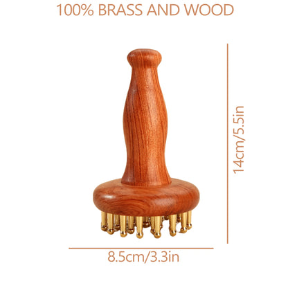 Radiant Skin Savior Lymphatic Detox Face Massager Fades Wrinkles Firms Jawline and Eyes Natural Copper Wood Beauty Tool