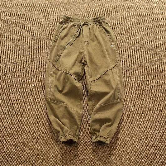 Heavy thick slim workwear casual pants for men in autumn and winter